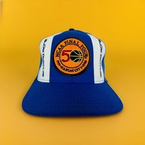 VTG 80s Duke‎ Blue Devils NCAA Final Four 1989 AJD Mesh Trucker Snapback USA